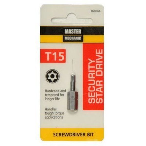 Disston MM 1 TX15 Torx Sec Bit 160366